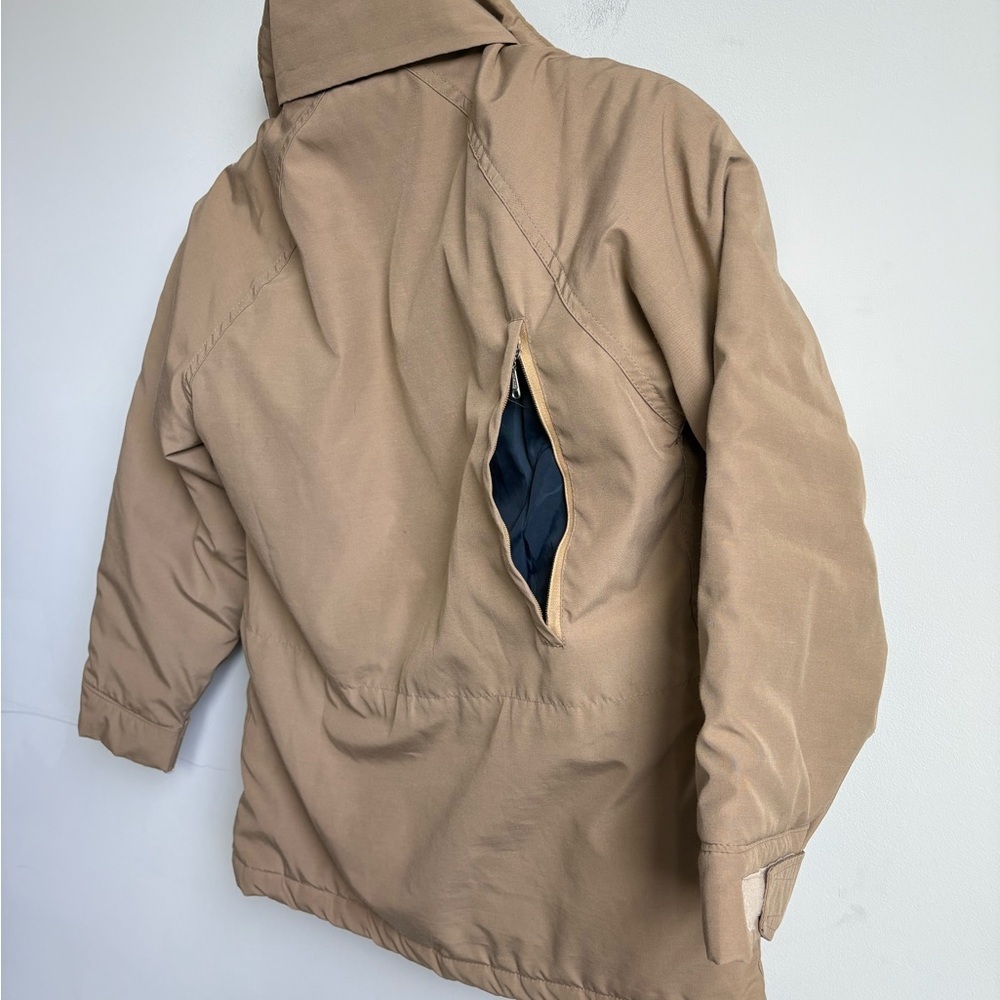 Woolrich Woman Vintage Utility Jacket M Beige Tan Made in USA - Picture 4 of 8